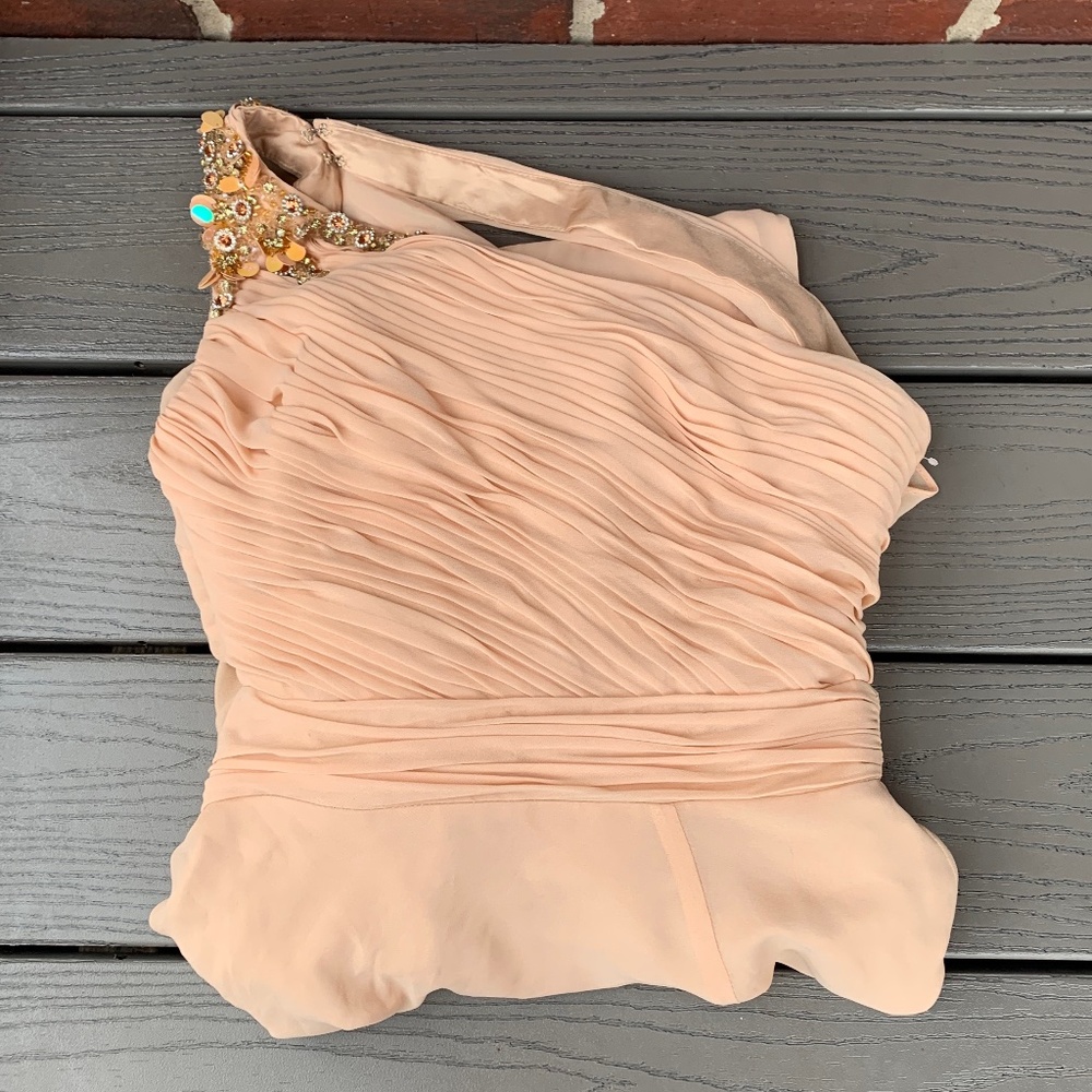 Mac Duggal Float One Shoulder Open Back Gown - image 1